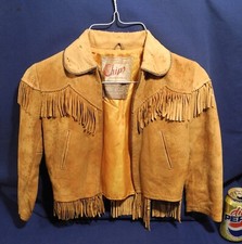 1950s-60s Chips Off Old Block Childs Cowboy Cowgirl Western Leather Jacket Coat