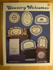 Country Welcomes Cross Stitch Patterns Book Needlework Junction LF2
