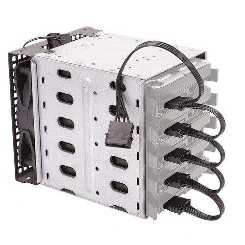 XT-XINTE 5x 3.5" HDD Hard Drive Cage Rack SAS SATA Hard Drive Disk Tray Caddy - 第 3/14 張圖片
