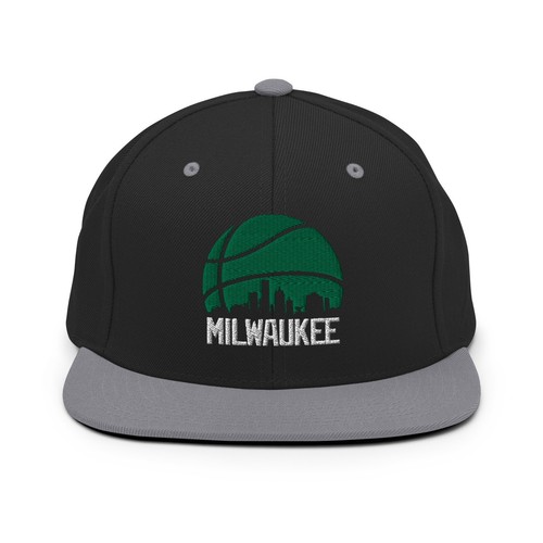 Milwaukee Basketball Skyline Retro Bucks Snapback Hat Baseball Cap - Picture 2 of 9