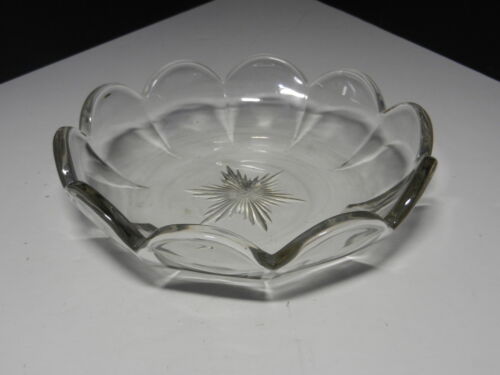 Jefferson Krys-Tol Chippendale Nappy Bowl Clear Crystal 8" D ca1907-20s - Picture 1 of 3