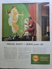 1951 Shell Oil Research Fresh  Paint Epon resin vintage ad
