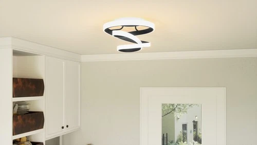 Quoizel PCAVI1713 Platinum 13"W LED Semi-Flush Ceiling Fixture - Black - Picture 2 of 12