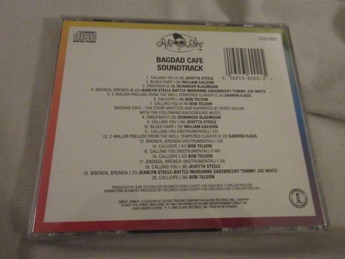 Bagdad Cafe (1988) Soundtrack CD Bob Telson Jevetta Steele Island - Picture 3 of 3