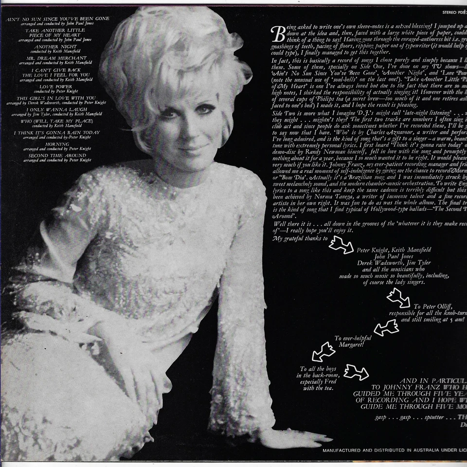 DUSTY SPRINGFIELD definitely AUSTRALIAN PHILIPS LP PDS-307_original 1968 beauty - Image 4 of 4