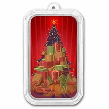 2025 1 oz Silver Colorized Bar - Christmas Morning Kid