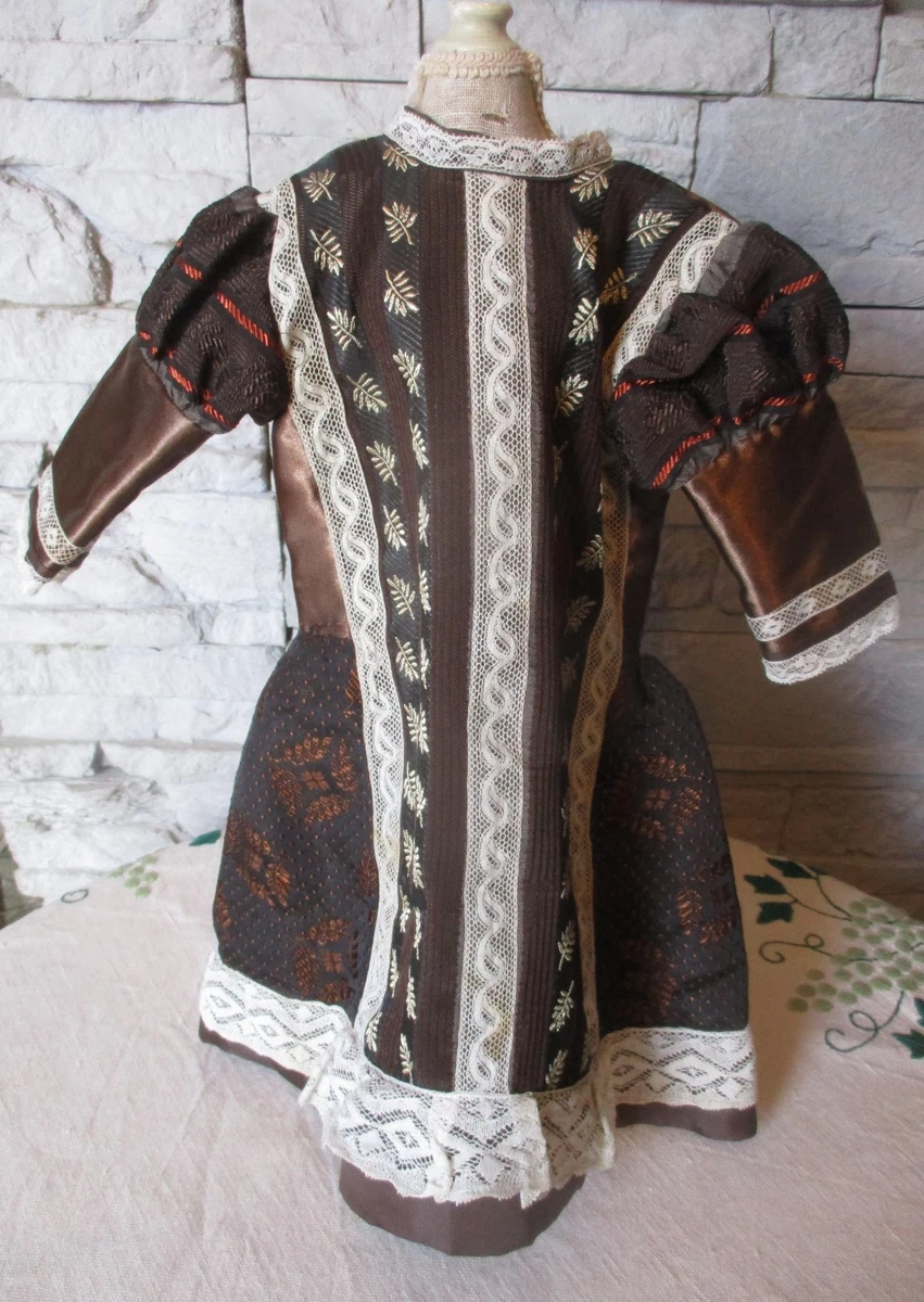 Robe De Poupée Ancienne | Vêtement Pour Poupée De Collection