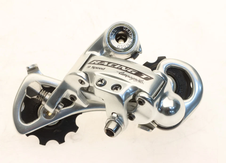 Desviador trasero triple Campagnolo Racing 9 velocidades RD01-RA209 jaula larga nuevo de lote nuevo Foto 2 de 4