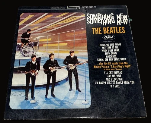 The Beatles Something New Vinyl ST 2108 Purple Capitol REISSUE LA PRESSING  F/G