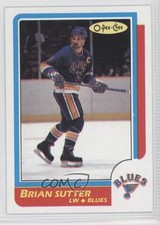 1986-87 O-Pee-Chee Blank Back Brian Sutter 0a1