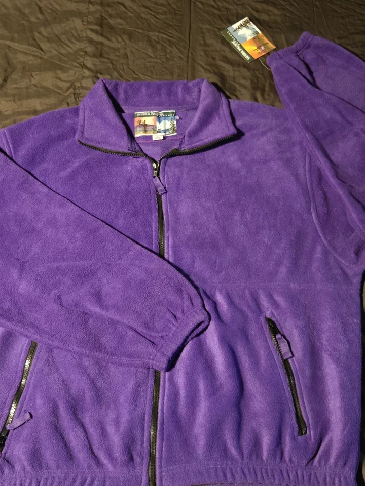 Chaqueta polar Sierra Pacific Outdoors para mujer L púrpura cremallera completa Foto 4 de 4