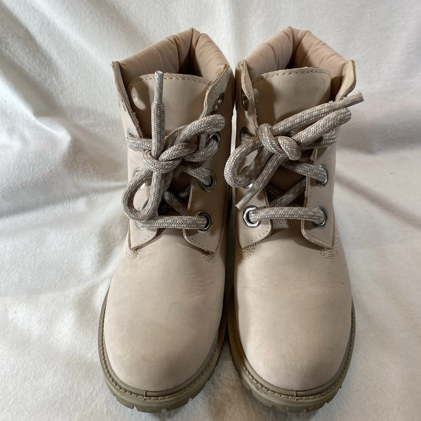 Timberland Heritage A2Q7h 6” Waterproof Boot Light Pink Size 7.5 GORP Stain