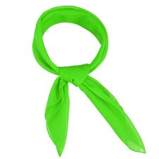 Chiffon Scarf For Women 26x26 Inches Square Neck Classic Retro Ribbon Hair