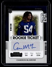 2021 Panini Contenders Rookie Variation Auto Cameron McGrone #224 D
