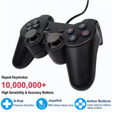 Wired USB PC Controller Game Joystic Gamepad Vibration Joystick For Windows