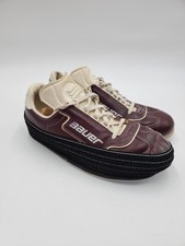 Vintage Bauer Men's Curling Shoes Size 9.5 Made In Canada With Sleeve