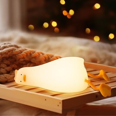 LED Lying Flat Duck Night Light, 3 Level Dimmable Nursery Nightlight,Cute 