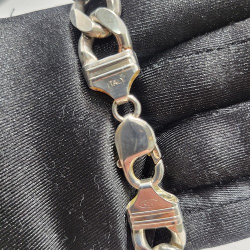 Vintage Italy Figaro Chain Necklace 24" Sterling Silver 156 Grams! 13 mm 925 - Picture 4 of 8