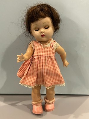 Vintage Strung VOGUE Ginny Doll w/Vogue Dress, Shoes, Socks, Panties As Is