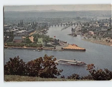 Postcard The Rhine Deutsches Eck Koblenz Germany