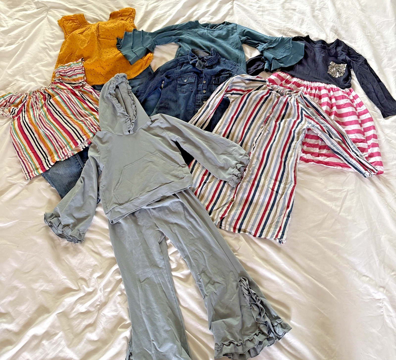 Girls Size 6/7 Summer, Fall Clothing Lot, 10 items Boutique and more……