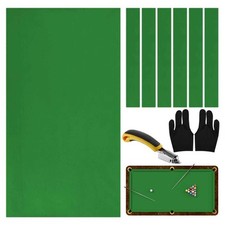 Pre-Cut Pool Table Felt Replacement Kit - 8Ft Billiard Cloth W/Gloves, Strips