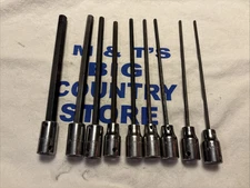 Matco Tools 3/8" Drive 9pc Long Hex Socket Drivers BXDL series