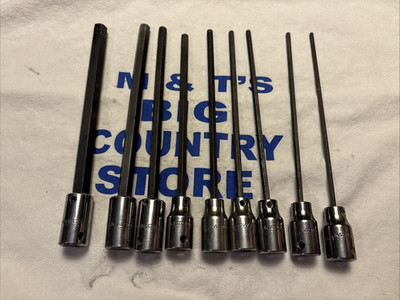 Matco Tools 3/8'' Drive 9pc Long Hex Socket Drivers BXDL series