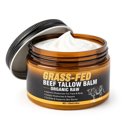 Beef Tallow Creme, Bio Rindertalg Creme mit Honey, 120 g (1er Pack), weiß