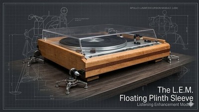 The LEM FULLY FLOATING TURNTABLE PLINTH SLEEVE Hand Crafted For All 430mm Decks