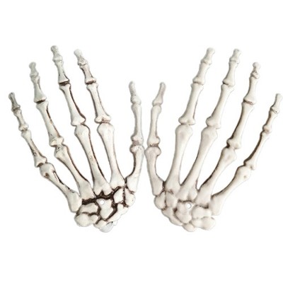 Halloween Skeleton Hands Realistic Life Size Halloween Witch Skeleton Hand 2 Pcs