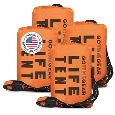 Go Time Gear Survival Life Tent • 2 Person Mylar Emergency Shelter Tube Te
