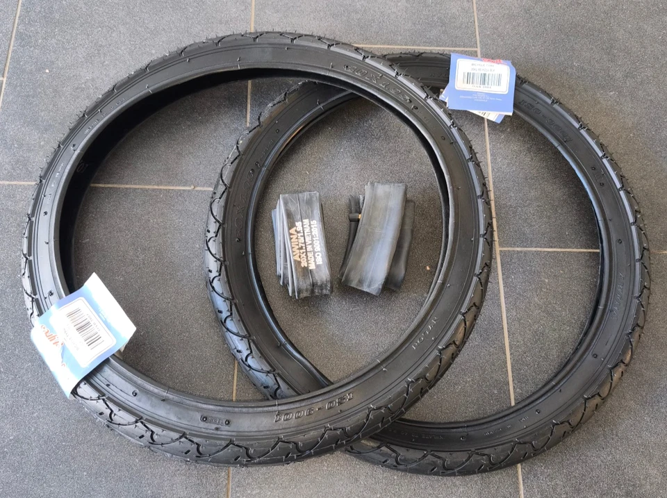 AWINA 2 BMX fahrradreifen 20 Zoll Reifen Set 20x2.125 Reifen 53-406 Schläuche AV RACE