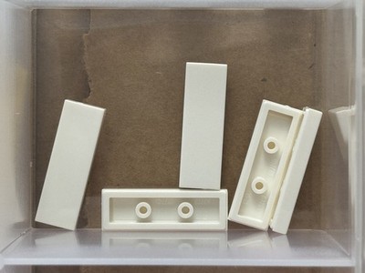 LEGO Parts - White Tile 1 x 3 - No 63864 - QTY 5