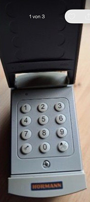 Hörmann Garagentor     RCT3b-433        Funkcodetaster 12 Tasten grau mit Klappe