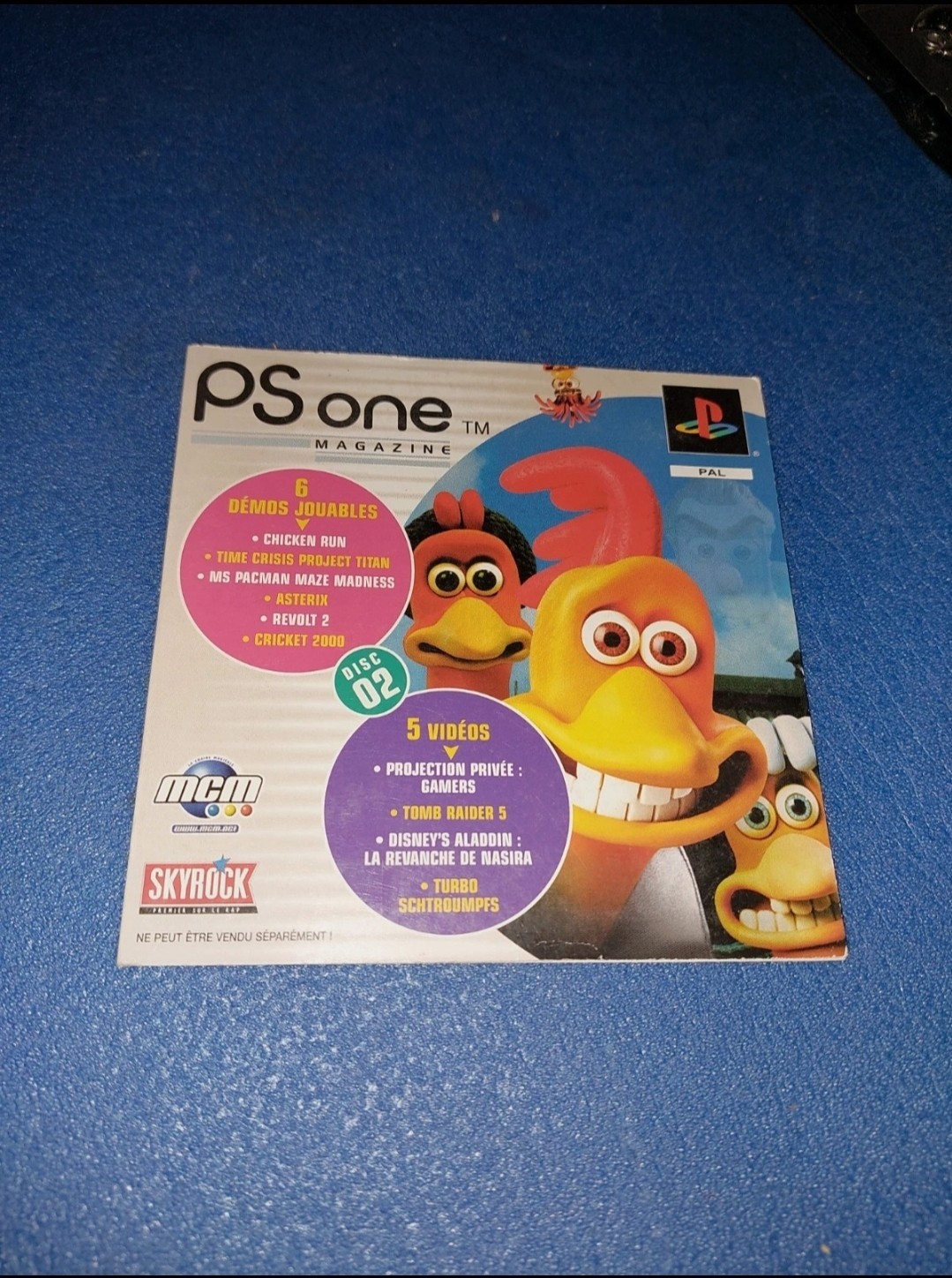 Ps one magazine ps1 Playstation 1 disc 02 chicken run asterix time crisis tomb r
