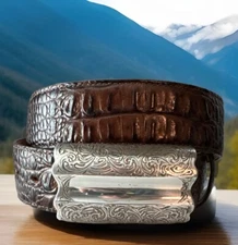 Justin CIAMAN SPECIAL Leather Belt Size 36 Made in USA 🇺🇸 C12165 NWT