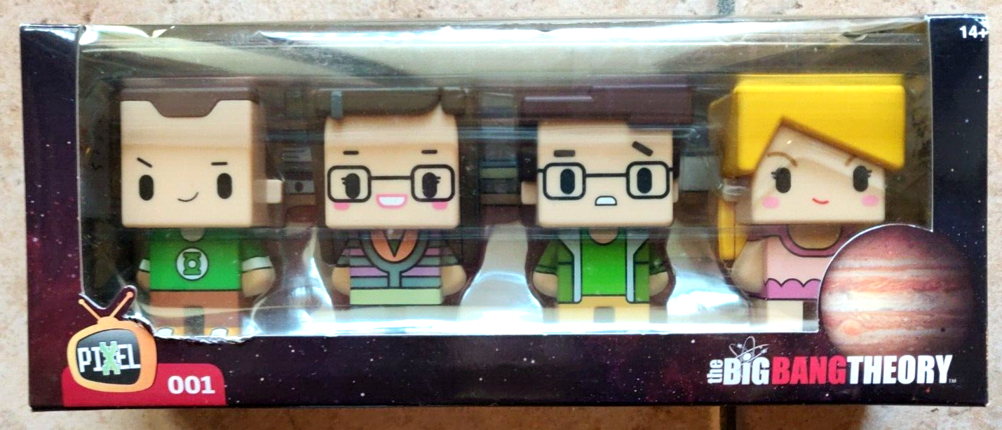 Confezione set di 4 Statuette pixel The Big Bang Theory SD Toys