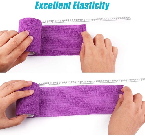 10/20 Rolls Stretch Bandage Wrap, 2/3/4 Inch x 5 Yards Cohesive Vet Tape Colors - Picture 13 of 25