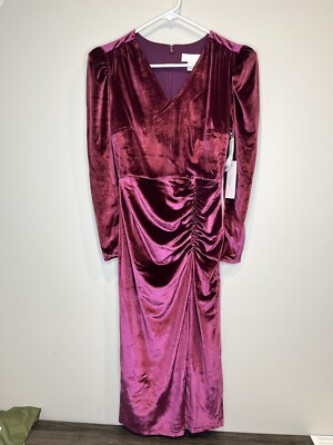 rachel parcell ruched dress NEW Rachel Parcell Ruched Midi Dress Bodycon Blue Metal Moonstone XXS