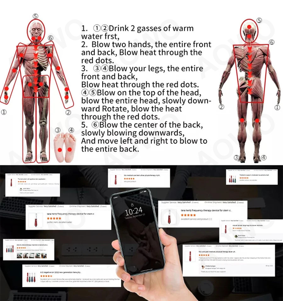 1000Watts 7.0pro Authentic Pain Relief Thz Terahertz Wand Blower Quantum Therapy