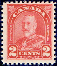 CANADA SC#165 KING GEORGE V ARCH 1930 2¢ SCARLET MNH FAIR 28 (012V25)