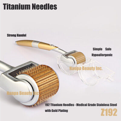 DermaRoller 192 Pins Titanium Derma Roller Anti Acne Scars Wrinkles Skin Care