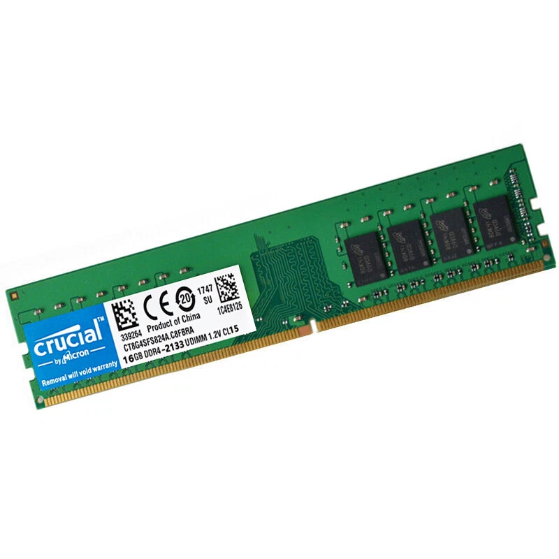 Crucial DDR4 4GB 8GB 16GB 2133Mhz PC4-17000 288pins Desktop Memory Dimm Ram - Image 3 of 4