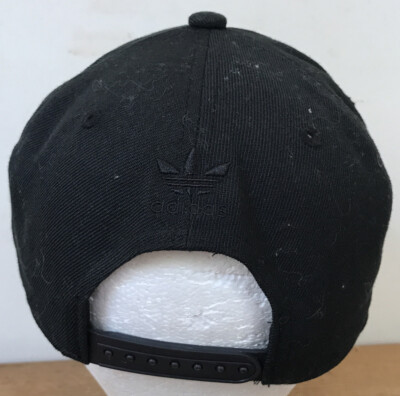 Adidas All Black Embroidered Logo Wool Blend Baseball Cap Hat