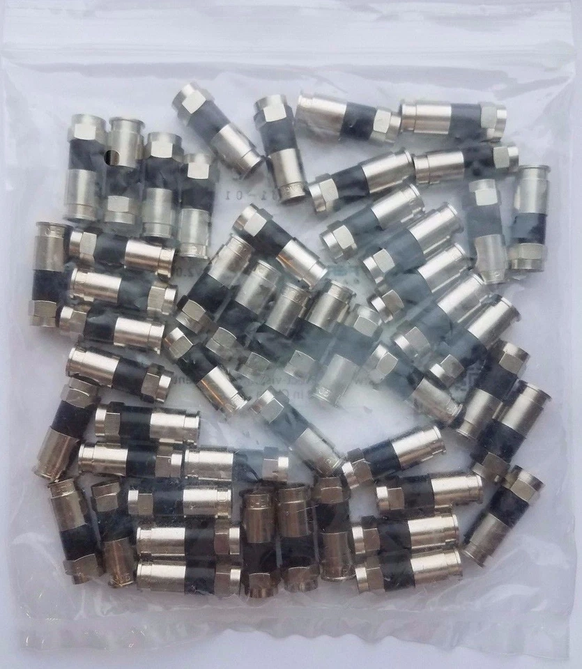 Perfect Vision PV6UE-05 Ridgeloc Compression Connectors RG6 Coax Cable Bag of 50 - Image 3 of 4