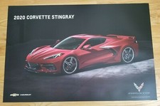 Authentic 2020 Corvette Stingray C8 Poster Wgenerations Layout 24x36 2 Sided
