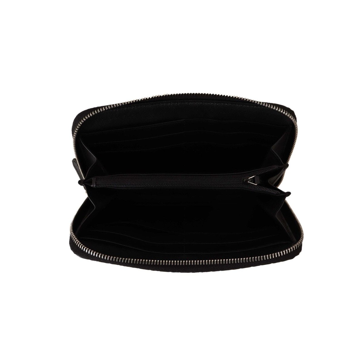 NEW Gucci Embossed Leather Zip Around Micro GG Logo Wallet Black