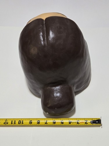 Vtg 1980's Popeye "Olive Oil" OOAK Hand Made Paper Mache Plaster Head Mask Rare! - Picture 5 of 17