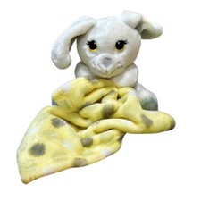 Little Beginnings Puppy Dog Lovey Plush White Yellow Security Blanket Baby Toy